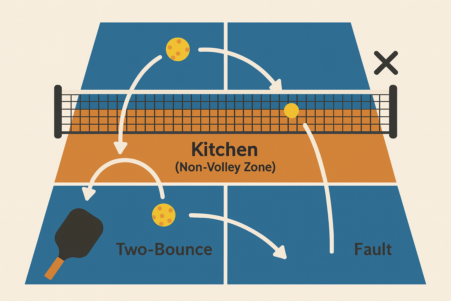 Peraturan Asas & Istilah Penting Dalam Pickleball